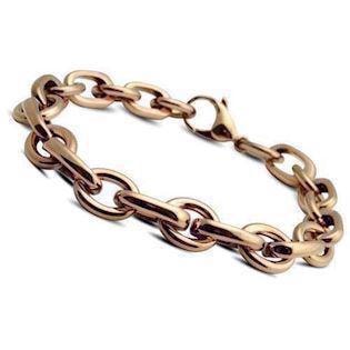 Rosa forgyldt lænke armbånd fra Christina, 21 cm køb det billigst hos Guldsmykket.dk her